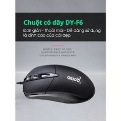 Chuột Máy Tính Chính Hãng Deiog DY F6 Quang Học Thiết Kế Nhỏ Gọn Ôm Tay DPI 1000 Làm Việc Chơi Game