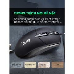 Chuột Máy Tính Chính Hãng Deiog DY F6 Quang Học Thiết Kế Nhỏ Gọn Ôm Tay DPI 1000 Làm Việc Chơi Game