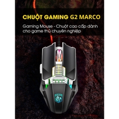 Chuột Gaming Chính Hãng DEIOG G2 Có 6 Nút Hỗ Trợ App Led RGB 16 Triệu Màu 2400 DPI macro game moba FPS ghìm tầm