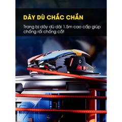 Chuột Gaming Chính Hãng DEIOG G2 Có 6 Nút Hỗ Trợ App Led RGB 16 Triệu Màu 2400 DPI macro game moba FPS ghìm tầm