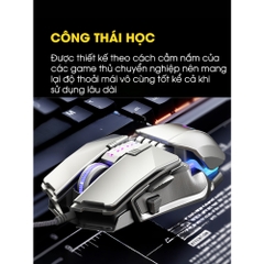 Chuột Gaming Chính Hãng DEIOG G2 Có 6 Nút Hỗ Trợ App Led RGB 16 Triệu Màu 2400 DPI macro game moba FPS ghìm tầm