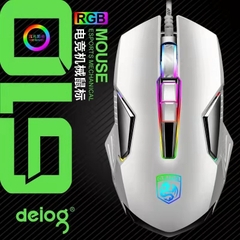 Chuột gaming chính hãng DEIOG G10 silent LED RGB 4000 dpi cho máy tính vi tính laptop chơi game pc