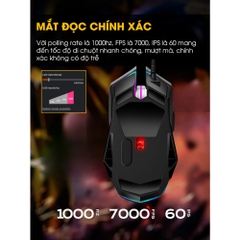 Chuột Gaming Chính Hãng DEIOG A5 Có Dây Cao Cấp Led RGB 7 Chế Độ Thiết Kế Hầm Hố Phù Hợp PC Laptop