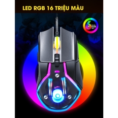 Chuột Gaming Chính Hãng DEIOG A5 Có Dây Cao Cấp Led RGB 7 Chế Độ Thiết Kế Hầm Hố Phù Hợp PC Laptop