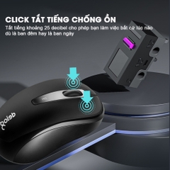 Chuột không dây bluetooth chính hãng DEIOG Q2 silent chống ồn gaming 1600DPI sạc pin