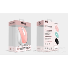 Chuột không dây bluetooth chính hãng DEIOG Q2 silent chống ồn gaming 1600DPI sạc pin