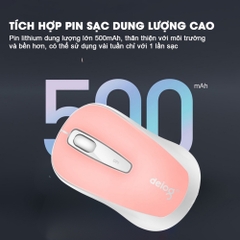 Chuột không dây bluetooth chính hãng DEIOG Q2 silent chống ồn gaming 1600DPI sạc pin