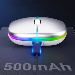 Chuột bluetooth + 2.4GHZ chính hãng DEIOG Q7 phiên bản 5.0 DPI 1600 led RGB tích hợp sạc pin dùng lâu chống ồn