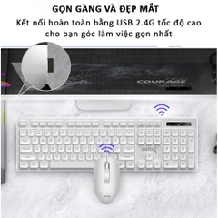 Combo Bàn Phím Chuột Không Dây Chính Hãng DEIOG V31 Wireless 2,4GHZ Làm Việc Văn Phòng Chơi Game Full Size 104 Key Mới 2024