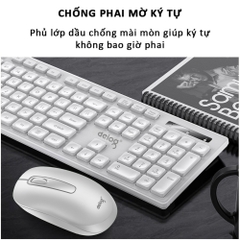 Combo Bàn Phím Chuột Không Dây Chính Hãng DEIOG V31 Wireless 2,4GHZ Làm Việc Văn Phòng Chơi Game Full Size 104 Key Mới 2024