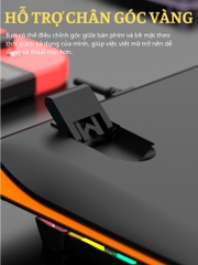 Combo Bàn Phím Chuột Gaming RGB Hàng Chính Hãng DEIOG M115 Có Dây Thiết Kế Độc Đáo Chống Nước Kèm Giá Đỡ Chống Mỏi