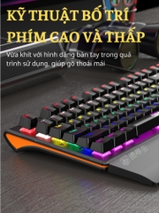 Combo Bàn Phím Chuột Gaming RGB Hàng Chính Hãng DEIOG M115 Có Dây Thiết Kế Độc Đáo Chống Nước Kèm Giá Đỡ Chống Mỏi