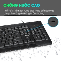 Combo bàn phím chuột máy tính có dây chính hãng DEIOG DY-813S full size 104 key văn phòng gaming thiết kế thoải mái