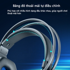 Tai Nghe Chụp Tai Gaming Chính Hãng Deiog E8450 Phiên Bản 5.3 Giả Lập 7.1 Có Mic Cho Máy Tính Laptop Âm Thanh Sống Động