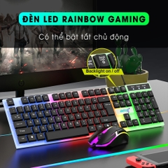 Combo Bàn Phím Chuột Gaming Led RGB Chính Hãng DEIOG DY815 Giả Cơ Chống Nước