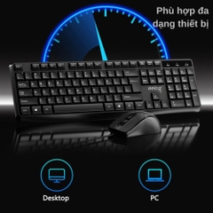 Combo Bàn Phím Chuột Văn Phòng Chính Hãng DEIOG DY 818 Có Dây Chống Nước Thiết Kế Khay Đựng Bút Đa Năng
