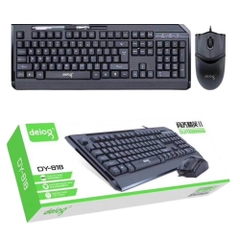 Combo Bàn Phím Chuột Văn Phòng Chính Hãng DEIOG DY 818 Có Dây Chống Nước Thiết Kế Khay Đựng Bút Đa Năng