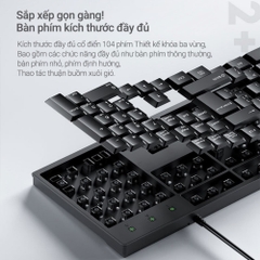 Combo Bàn Phím Chuột Văn Phòng Chính Hãng DEIOG DY 818 Có Dây Chống Nước Thiết Kế Khay Đựng Bút Đa Năng