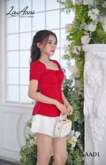 Áo cup cổ vuông dáng xòe thắt nơ trước LAAD1 quyến rũ