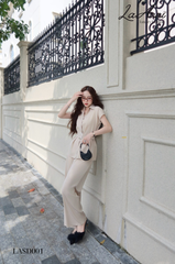 Set quần dài áo lụa ý đai eo LASD001 tinh tế, hiện đại