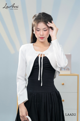Khoác vest crop tay dài dây thắt LAAD2