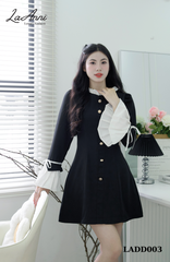 Đầm A xòe cổ bèo tay li phối RB LADD003 nhẹ nhàng
