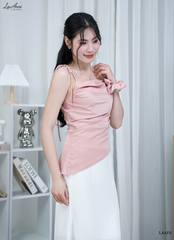 Set áo lụa xéo tà (kèm scrunchies) LAAE8