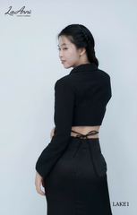 Khoác vest crop 2 lớp thắt dây sau