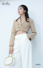 Khoác vest crop 2 lớp thắt dây sau
