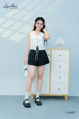 Áo gile linen thắt nơ trước (kèm áo ống) LAAE2
