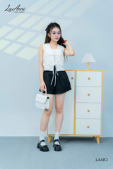 Áo gile linen thắt nơ trước (kèm áo ống) LAAE2