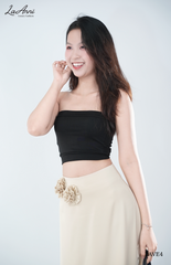 Chân váy lụa dài đính hoa LAVE4