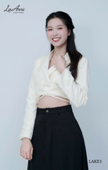 Khoác vest crop 2 lớp thắt dây sau