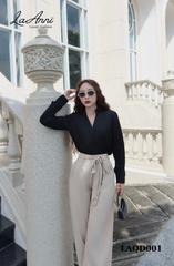 Quần suông lụa ý kèm đai LAQD001 sang trọng, hiện đại