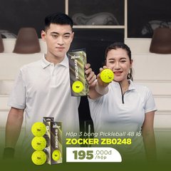 Bóng Thi Đấu Pickleball Zocker ZB0248 (Hộp 3 quả)