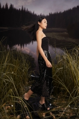 TWISTED SEQUIN DRESS