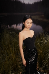 TWISTED SEQUIN DRESS