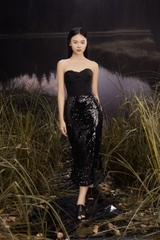 TWISTED SEQUIN DRESS