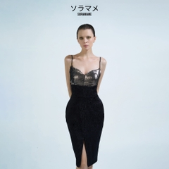 CUT- OUT SEQUIN DRESS