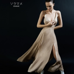 SPLIT CHIFFON DRESS