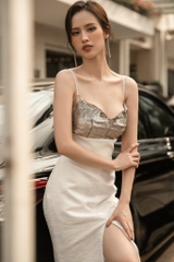 CUT- OUT SEQUIN DRESS