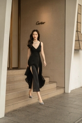 SPLIT CHIFFON DRESS