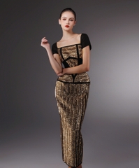 GOLDEN SCULPTING DRESS