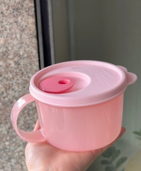 Hộp Đựng LVS Tupperware Crystal Wave Mug 460ml - Có Nút Thở Dạng Cốc, Có Quai - Tupperware Trung Chính Hãng