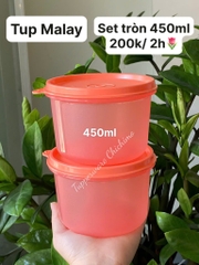 Hộp Tupperware Mát Tròn Snack & all 450ml - Tupperware Malaysia Chính Hãng
