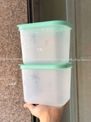 Tuptrung - 6 Hộp đông xanh min thân trong bông tuyết - gồm 2h 450ml 2h 1.1L 1h dẹp 1L 1h 2.5L - Tupperware