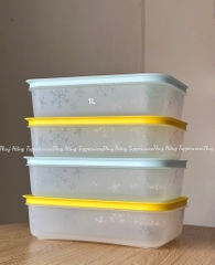 Tuptrung - 6 Hộp đông xanh min thân trong bông tuyết - gồm 2h 450ml 2h 1.1L 1h dẹp 1L 1h 2.5L - Tupperware