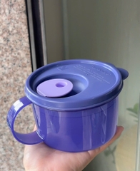 Hộp Đựng LVS Tupperware Crystal Wave Mug 460ml - Có Nút Thở Dạng Cốc, Có Quai - Tupperware Trung Chính Hãng