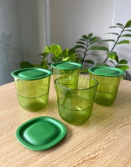 TupMalay - Premium BLSM Glass 230ml - T.M Cốc xanh lá có nắp 230ml