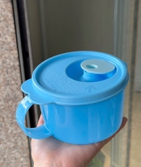 Hộp Đựng LVS Tupperware Crystal Wave Mug 460ml - Có Nút Thở Dạng Cốc, Có Quai - Tupperware Trung Chính Hãng